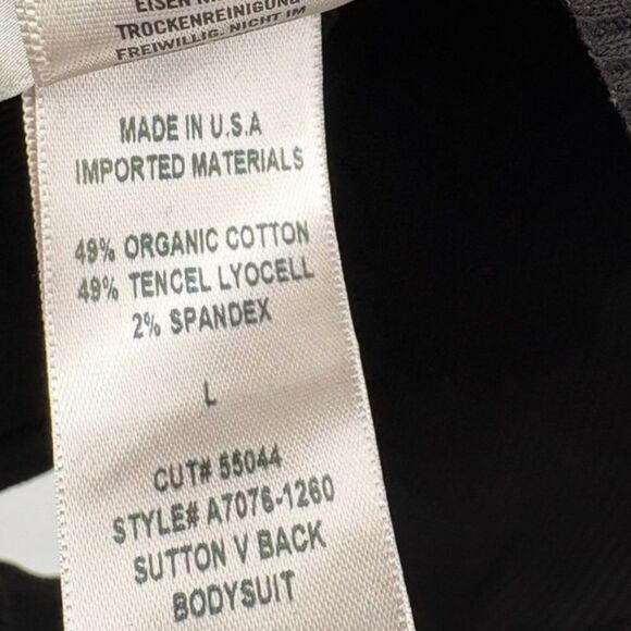 Agolde Sutton V-Back Bodysuit in Black Women’s Size L NWT - Picture 10 of 11